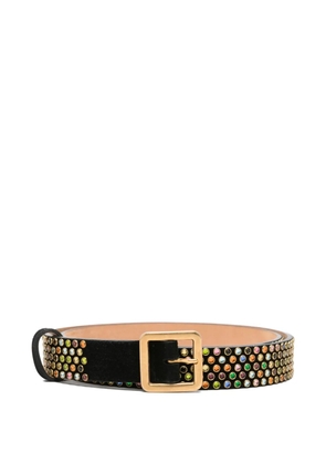 Roberto Cavalli strass leather belt - Black