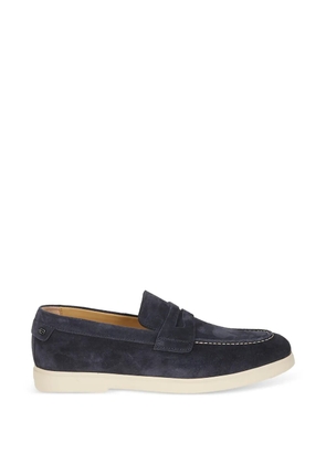 Baldinini contrast-trim suede loafers - Blue
