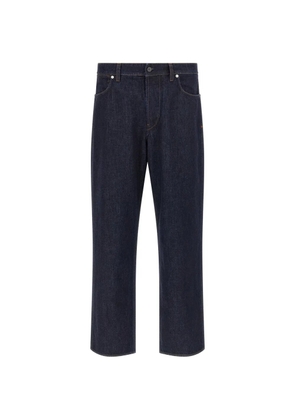 Stone Island contrast-stitching logo-badge jeans - Blue