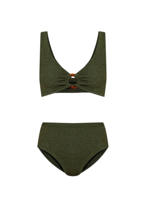 Hunza G Nadine crinkle ring bikini - Green