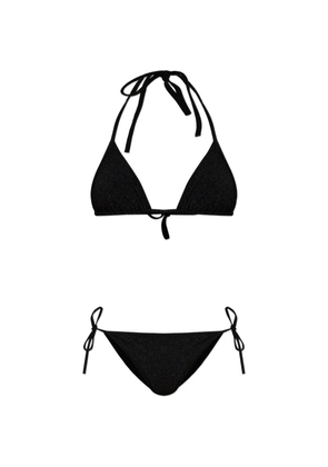 Balmain tie detail beachwear - Black