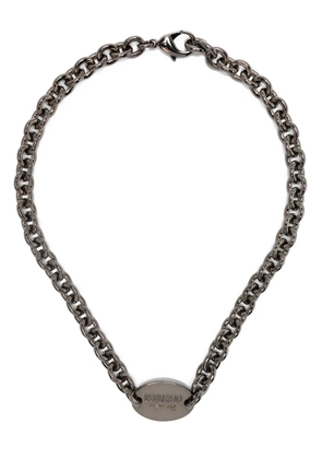 DSQUARED2 logo-plaque chain-link necklace - Black