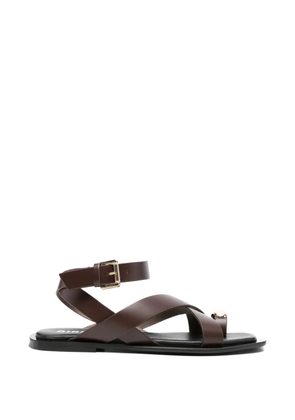 Bibi Lou Vaz flat buckle strap sandals - Brown