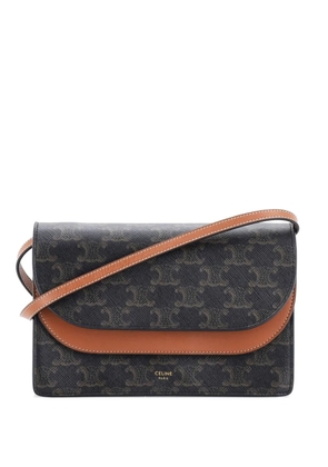 Celine Pre-Owned Wallet on Strap Triomphe Coated Canvas crossbody bag - Brown