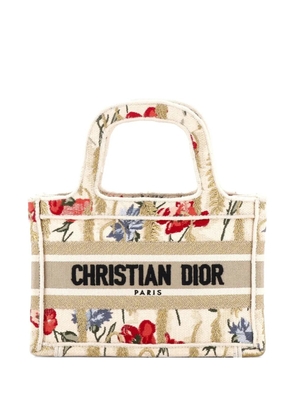 Christian Dior Pre-Owned Book Embroidered Canvas Mini tote bag - Multicolour