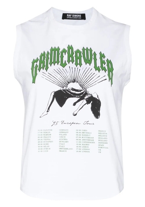 Raf Simons Grimcrawler-print sleeveless top - White