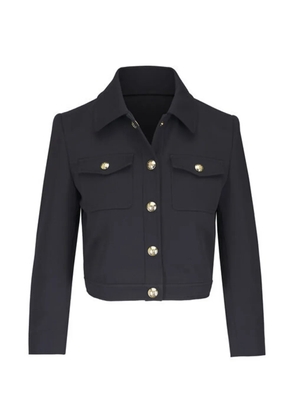Nili Lotan Edna button cropped jacket - Black