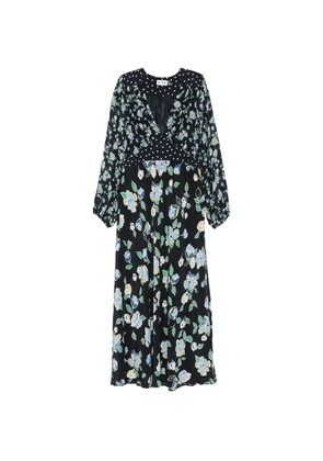 Rixo Kaila floral polka dot dress - Blue