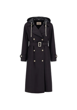 Herno hooded belted coat - Black