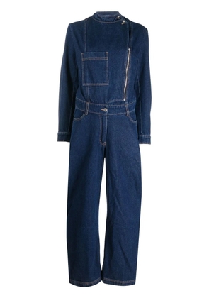 Henrik Vibskov zip-detail wide-leg jumpsuit - Blue