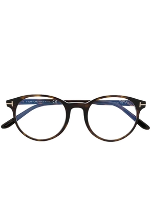 TOM FORD Eyewear round-frame optical glasses - Brown