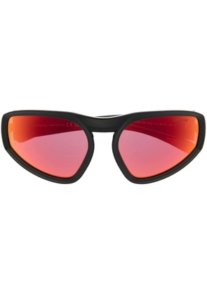 Moncler Eyewear Pentragra shield-frame sunglasses - Black