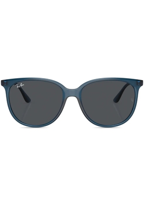Ray-Ban logo-plaque square-frame sunglasses - Blue