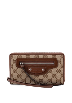 Balenciaga Pre-Owned x Gucci The Hacker Project Neo Classic Zip Wallet GG Canvas Long small wallets - Brown