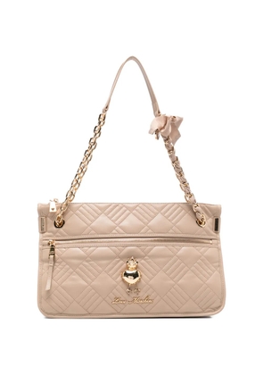 Love Moschino quilted chain shoulder bag - Neutrals