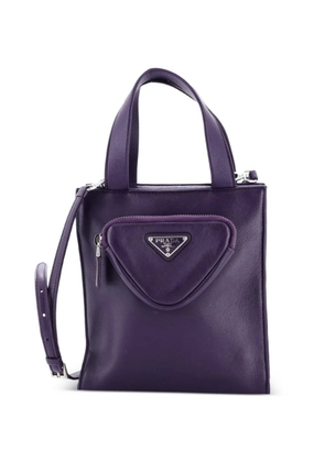 Prada Pre-Owned Convertible Triangle Pocket Shopping Nappa Leather Mini tote bag - Purple