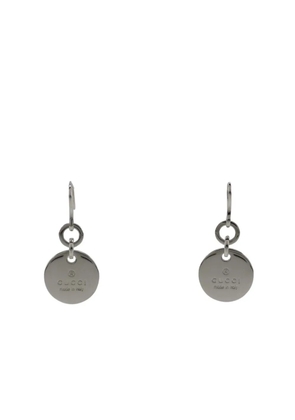 Gucci Pre-Owned 2015-2025 Sterling Silver Round Logo Drop earrings