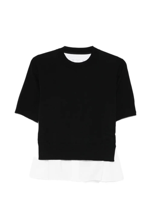 sacai ruffled top - Black