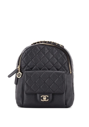 CHANEL Pre-Owned CC Day Quilted Caviar Large backpack - Black