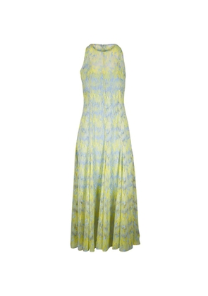 Akris Punto sleeveless print midi dress - Yellow