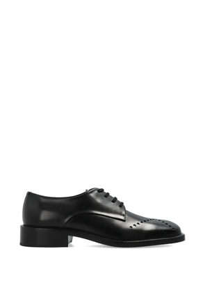 Jil Sander perforated leather derby shoes - Black