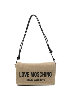 Love Moschino logo shoulder bag - Neutrals