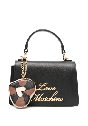 Love Moschino logo charm tote bag - Black