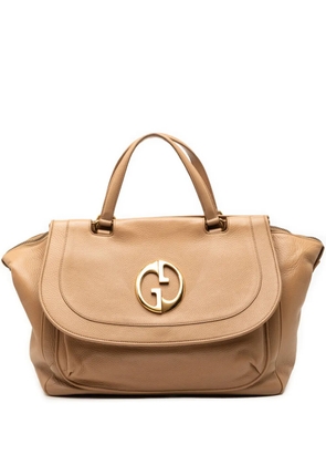 Gucci Pre-Owned 2000-2015 Medium Leather 1973 handbag - Brown