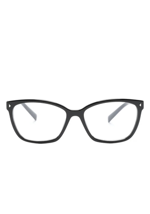 Prada Eyewear logo-print square-frame glasses - Black
