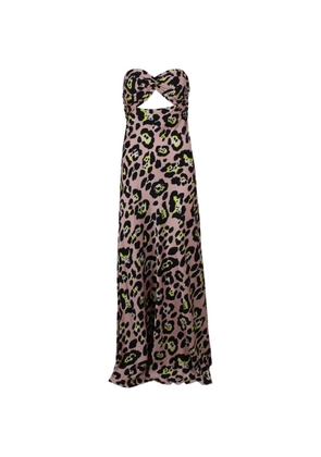 Essentiel Antwerp twist-knot animal-print maxi dress - Neutrals