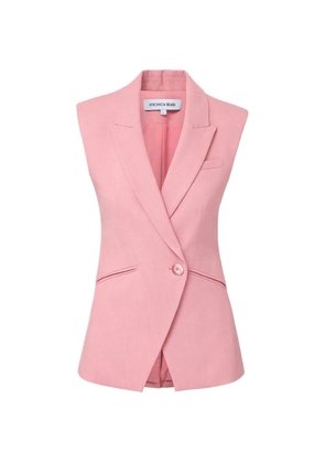 Veronica Beard Ciel button-up waistcoat - Pink