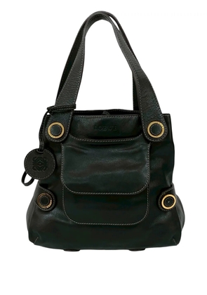 Loewe Pre-Owned 20th Century Leather Anagram Drawstring shoulder bag - Black