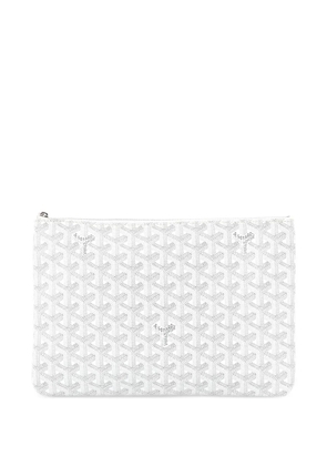 Goyard Pre-Owned Senat Zip Coated Canvas MM pouch - White