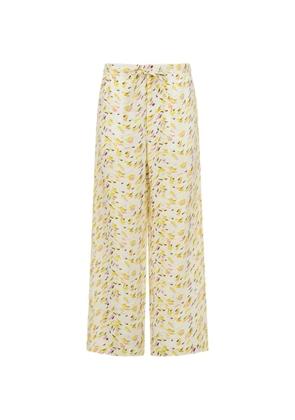 Marni abstract print drawstring palazzo pants - Neutrals