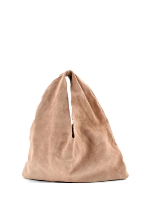The Row Pre-Owned Bindle Suede Small hobo bag - Neutrals