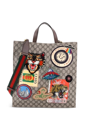 Gucci Pre-Owned Courrier Convertible Soft Open GG Coated Canvas with Applique North South tote bag - Brown