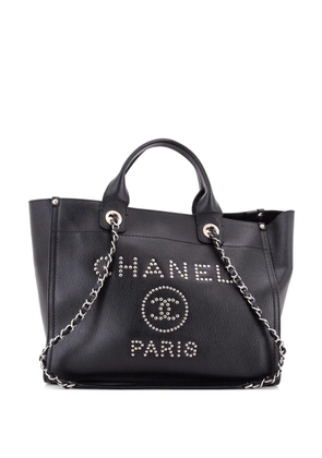 CHANEL Pre-Owned Deauville Studded Caviar Small tote bag - Black