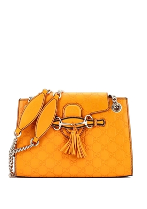 Gucci Pre-Owned Emily Chain Flap Guccissima Leather Small shoulder bag - Orange