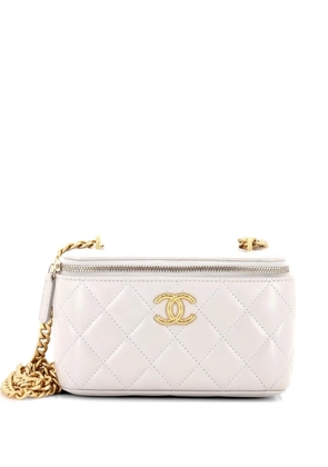 CHANEL Pre-Owned Pillow Crush Vanity Case with Chain Quilted Lambskin crossbody bag - Grey
