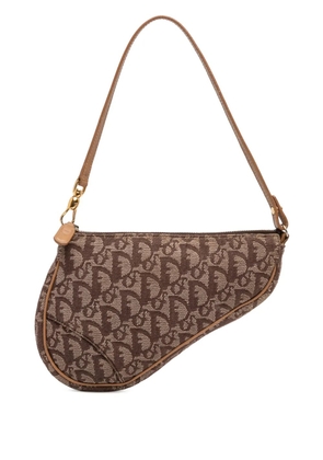 Christian Dior Pre-Owned 2002 Mini Diorissimo Canvas Saddle Pochette shoulder bag - Brown