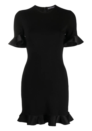 David Koma open-back ruffled minidress - Black