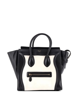 Celine Pre-Owned Bicolor Luggage Bag Leather Mini satchel - White