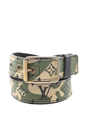 Louis Vuitton Pre-Owned 2008 x Takashi Murikami Monogram muffler leather belt - Green