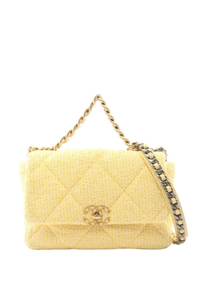 CHANEL Pre-Owned 2021 Large Tweed 19 Flap satchel - Yellow