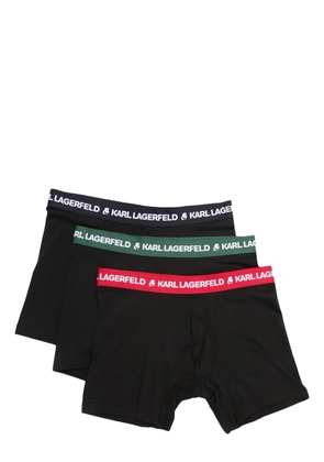 Karl Lagerfeld logo-waistband boxers (pack of three) - Black