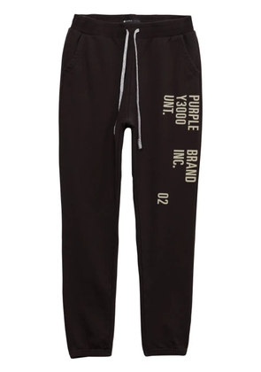 Purple Brand logo-print track pants - Black