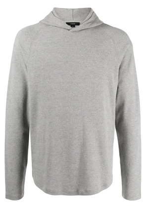 Vince twill-weave long-sleeve hoodie - Grey