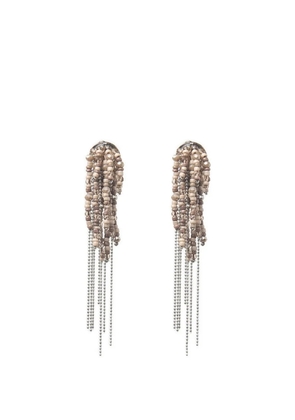 Peserico beaded drop earrings - Silver