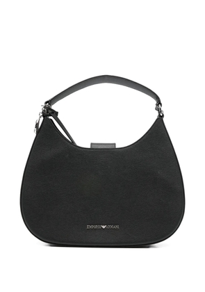 Emporio Armani Pre-Owned logo-lettering shoulder bag - Black