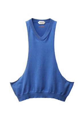 Versace cotton knit tank top - Blue